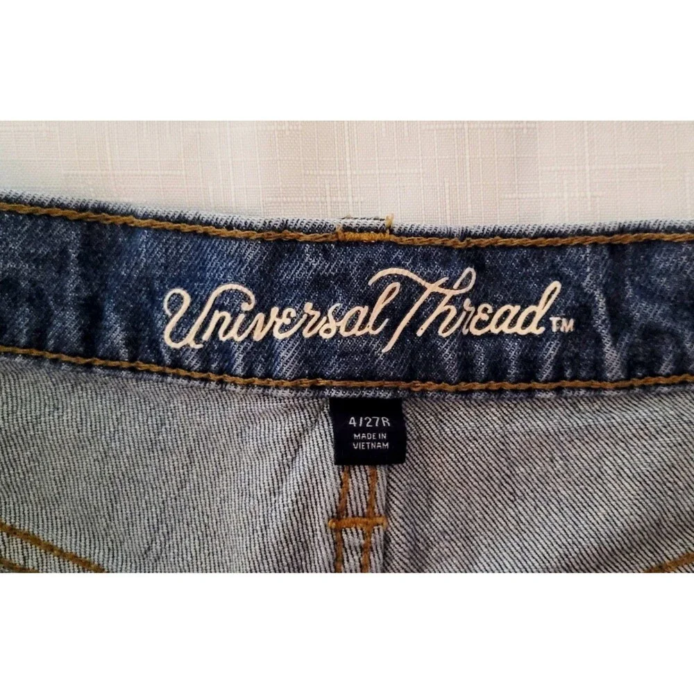Universal Thread Jeans Women's Sz 4 High Rise Vintage Straight Denim Blue Pants - Picture 3 of 10
